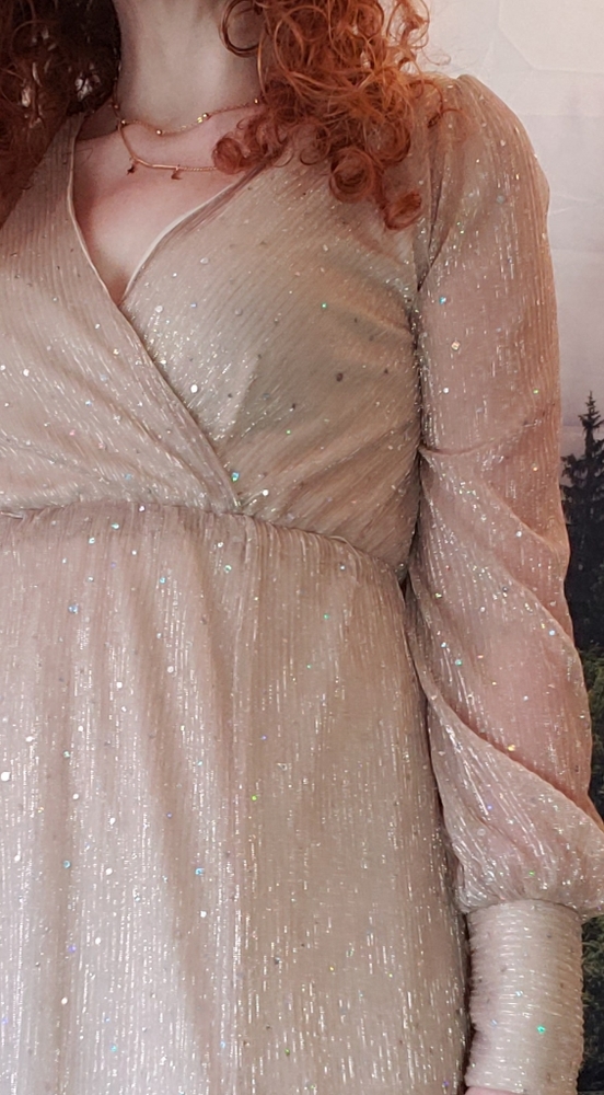 Baltic Born Albigal Champagne Sparkle Gown - Picture 4 of 10
